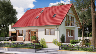 Tani w budowie dom jednorodzinny BW-55 wariant 3