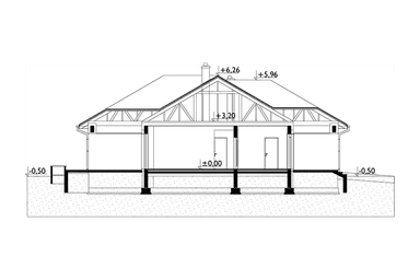 przekrój projekt domu Ariadna