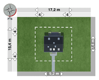 Usytuowanie na działce projekt Drops