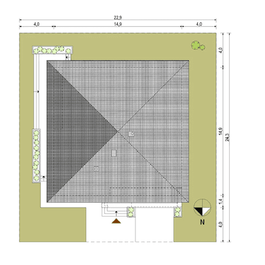 Usytuowanie domu Karol Polo na działce