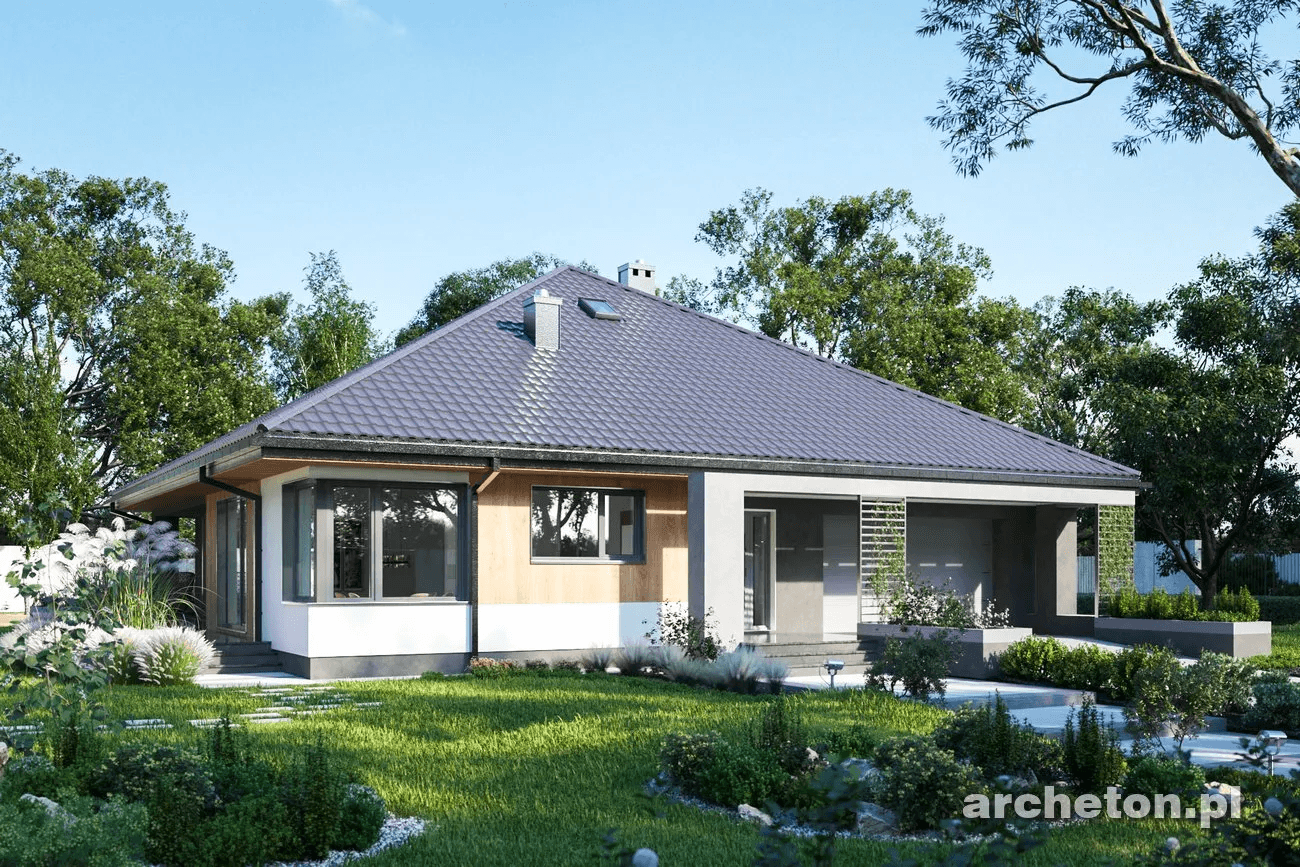 Wizualizacja projektu domu parterowego Karol Polo