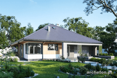 Wizualizacja projektu domu parterowego Karol Polo