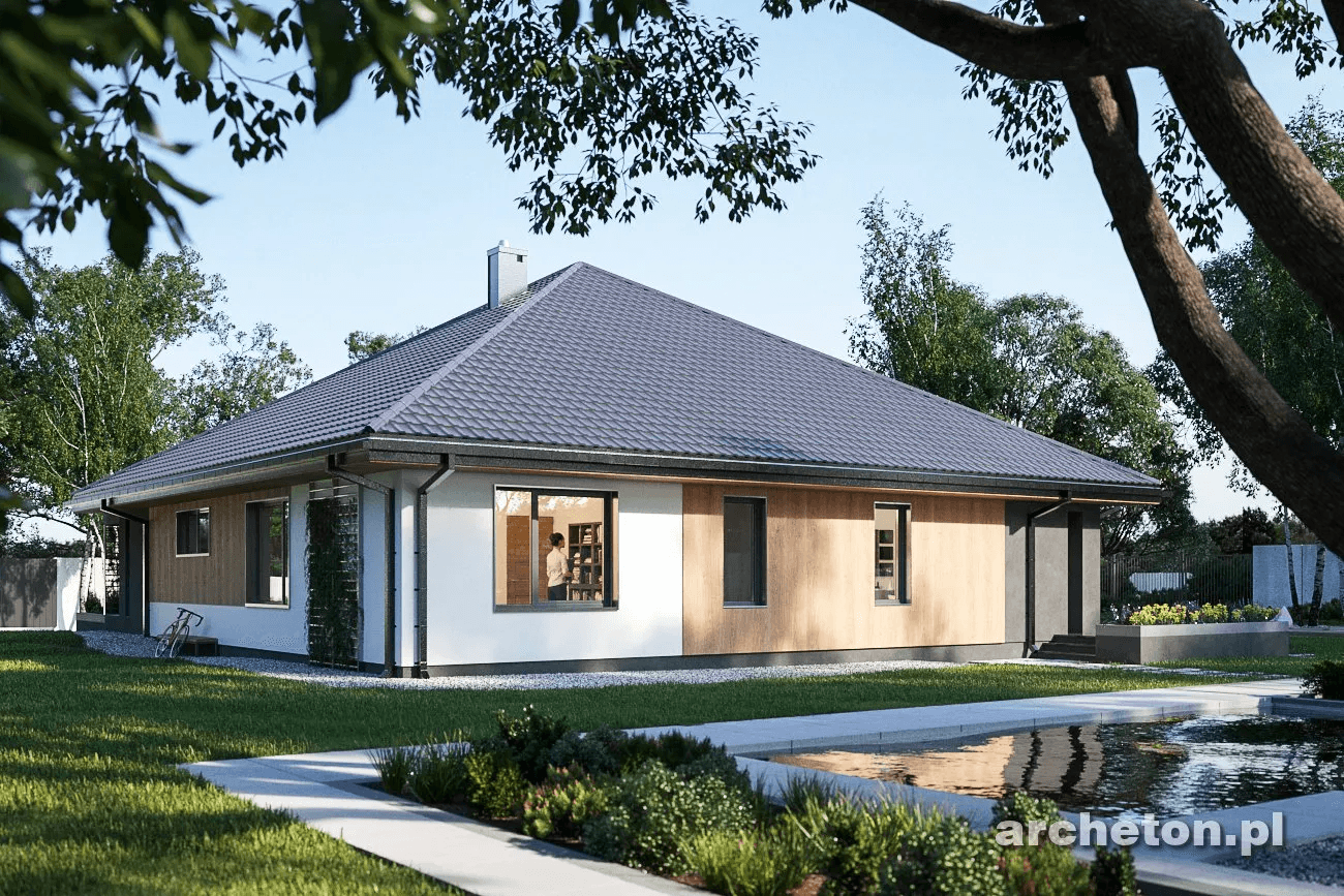 Wizualizacja domu parterowego Karol
