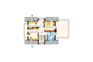 Rzut poddasza w projekcie Margo Kubik