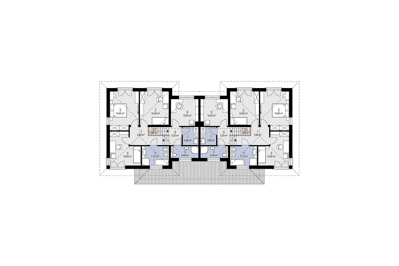 Piętro dom jednorodzinny dwulokalowy Igor Duolit