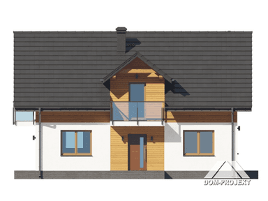 Elewacja frontowa cedrowo b1mk z budową domów