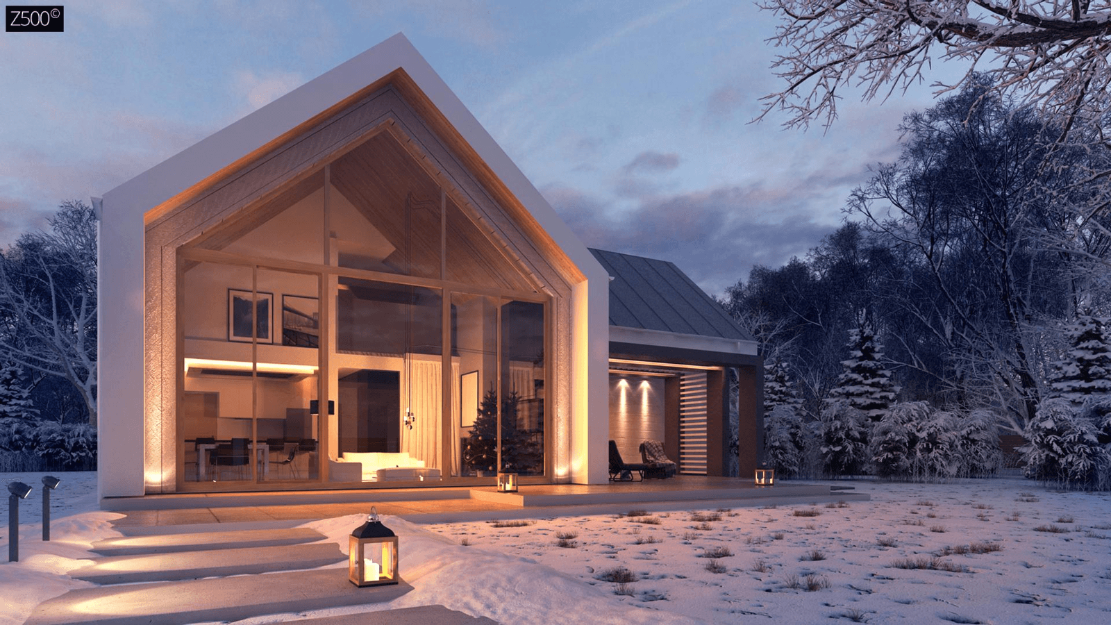 Budowa domu Z357 D w szkielecie drewnianym