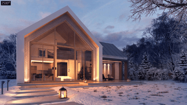 Budowa domu Z357 D w szkielecie drewnianym