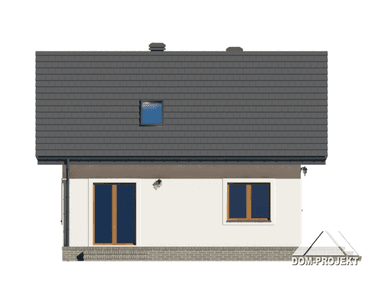 Elewacja boczna Gładyszowo aa 70 budowa domu z bala drewnianego