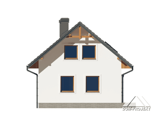 Elewacja ogrodowa domu Gładyszowo aa 70 dom w konstrukcji bal drewniany