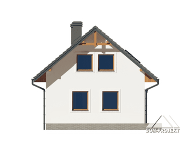 Elewacja ogrodowa domu Gładyszowo aa 70 dom w konstrukcji bal drewniany