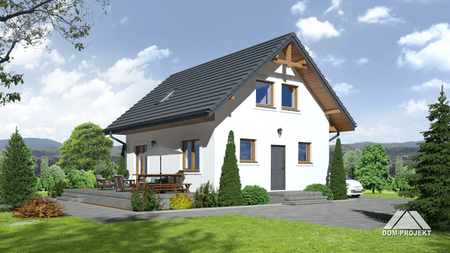 Gładyszowo aa 70 dom z budową w konstrukcji bal drewniany