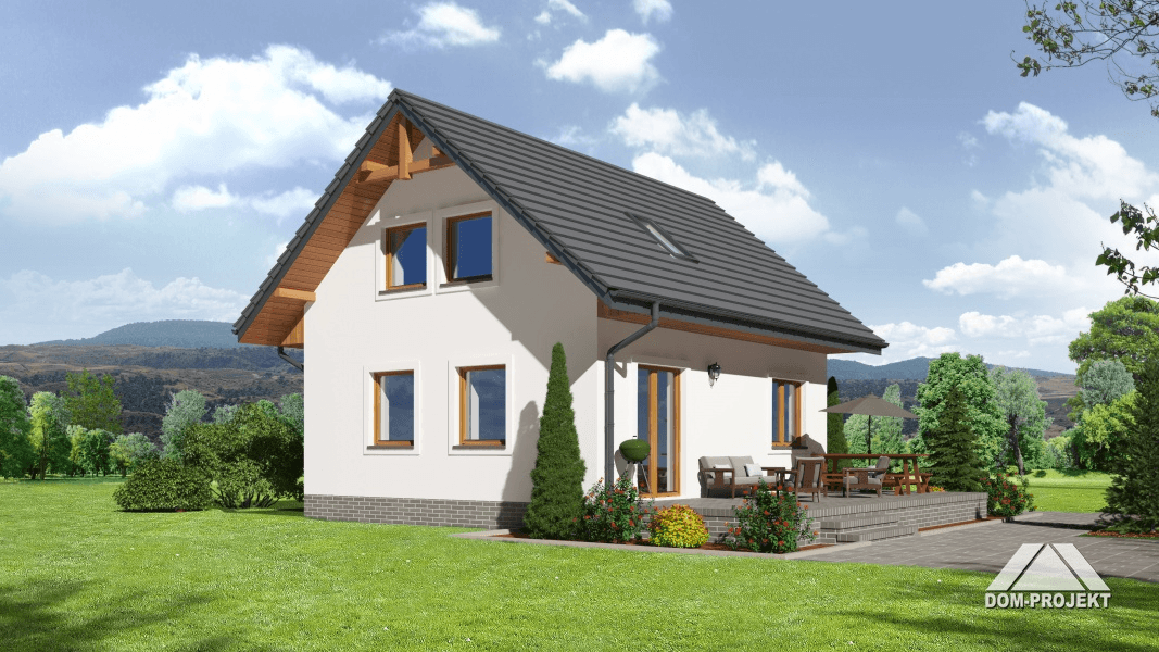 Budowa domu Gładyszowo aa 70 widok na dom, tani w budowie