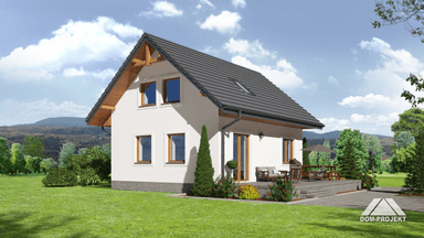 Budowa domu Gładyszowo aa 70 widok na dom, tani w budowie