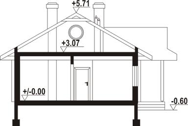 Przekrój w domu Zawoja dw 7