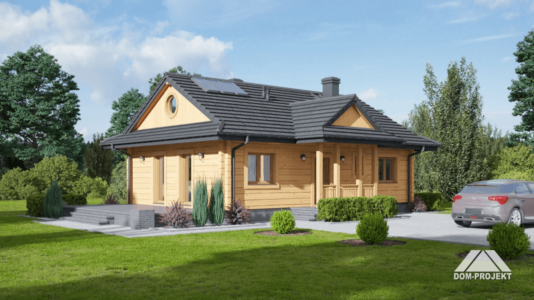 Dom Zawoja dw 7 - projekt z budową w technologii drewnianej