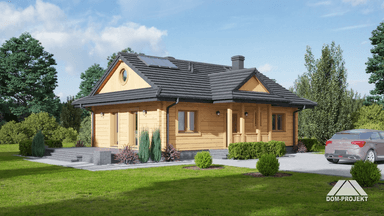 Dom Zawoja dw 7 - projekt z budową w technologii drewnianej