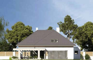 Elewacja ogrodowa domu Alexandria