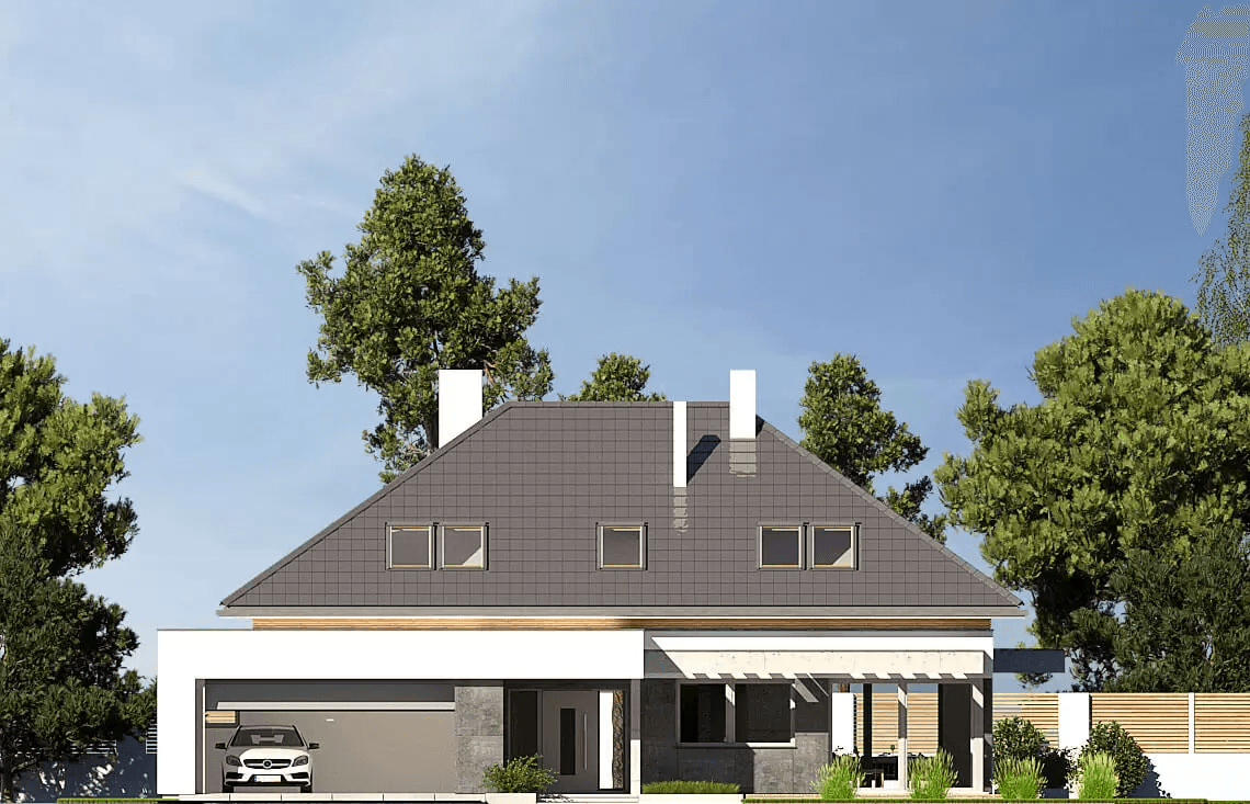 Elewacja frontowa domu Alexandria