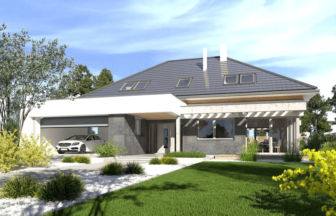 Wizualizacja domu jednorodzinnego Alexandria