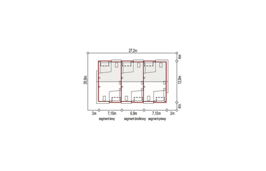 Usytuowanie projektu domu Andrea 3 segmenty