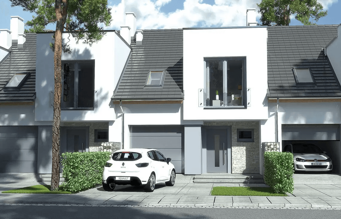 Wizualizacja projektu domu Andrea 3 segmenty