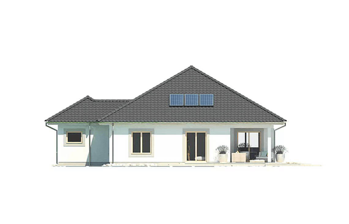 Elewacja ogrodowa domu Bella A