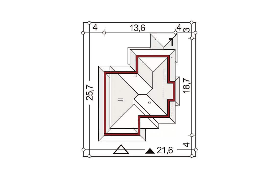 Usytuowanie domu na działce Carmen Magdalena A z piwnicą