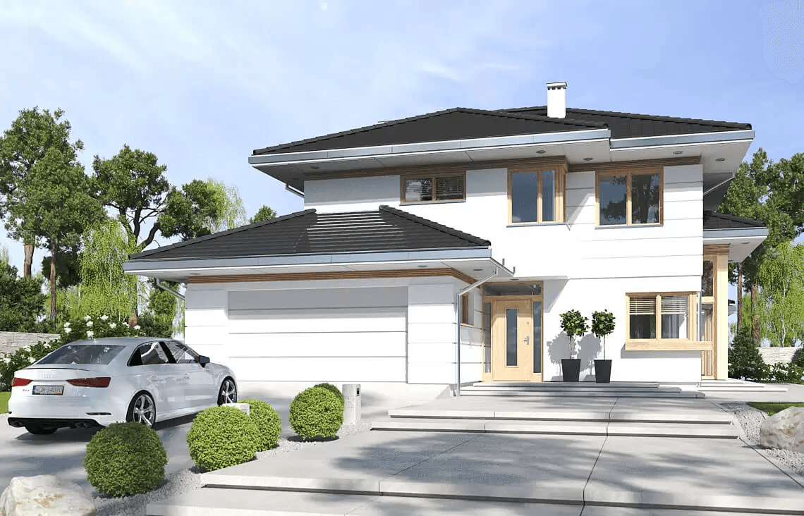 Wizualizacja domu jednorodzinnego Carmen Magdalena A z piwnicą