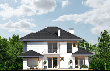 Elewacja tylna domu Carmen Magdalena B 30 stopni