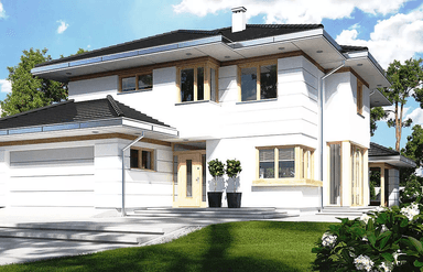 Wizualizacja projektu domu jednorodzinnego Carmen Magdalena B 30 stopni