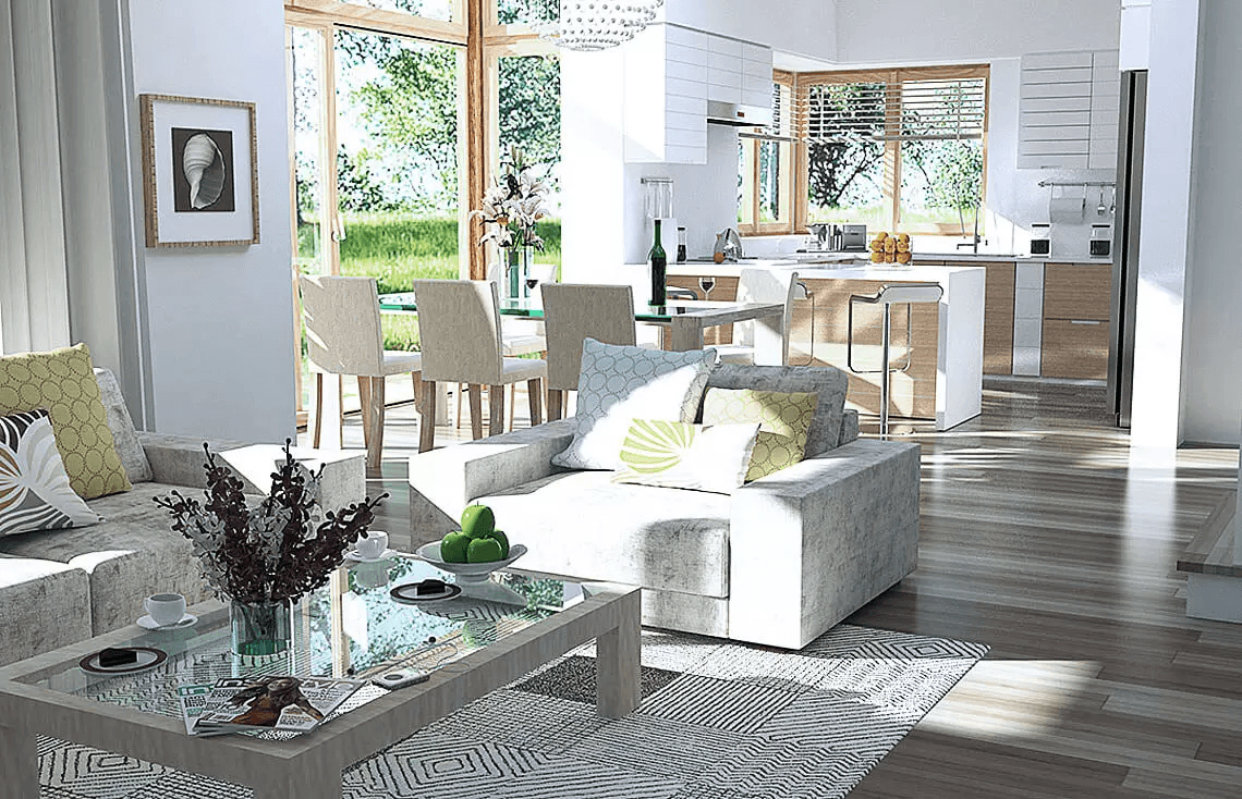 Wizualizacja projektu domu jednorodzinnego Carmen Magdalena B 30 stopni