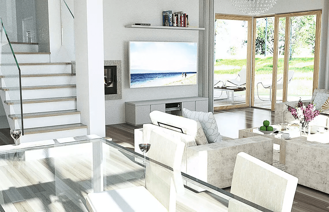 Wizualizacja projektu domu jednorodzinnego Carmen Magdalena B strop monolityczny