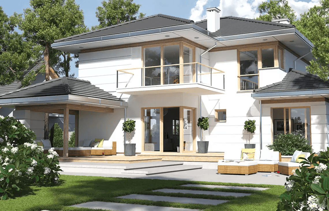 Wizualizacja projektu domu Carmen Magdalena C 30 stopni