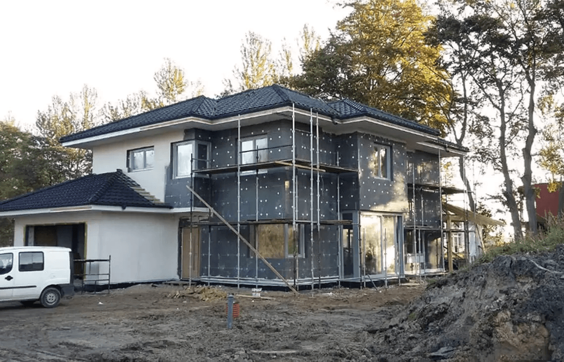 Wizualizacja projektu domu Carmen Magdalena C 30 stopni strop monolityczny