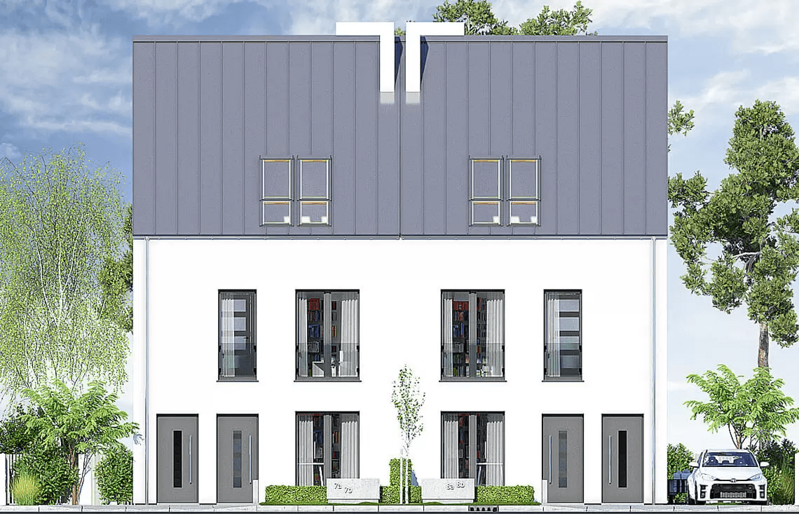 Elewacja frontowa proektu domu 48+82