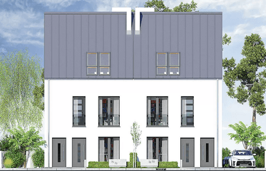 Elewacja frontowa proektu domu 48+82