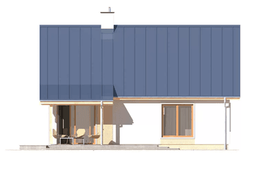 Elewacja ogrodowa domu Abi A