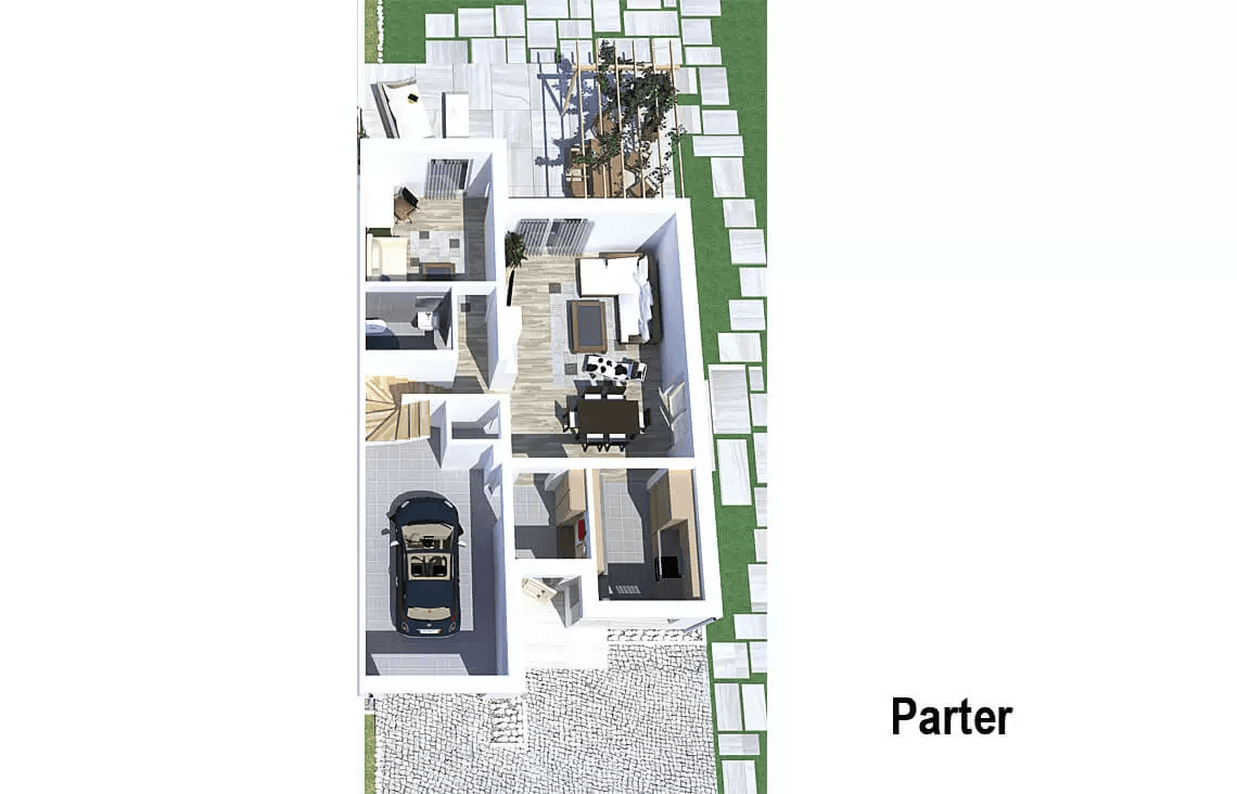 Wizualizacja projektu domu jednorodzinnego Adam bliźniak