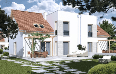 Wizualizacja projektu domu jednorodzinnego Adam bliźniak