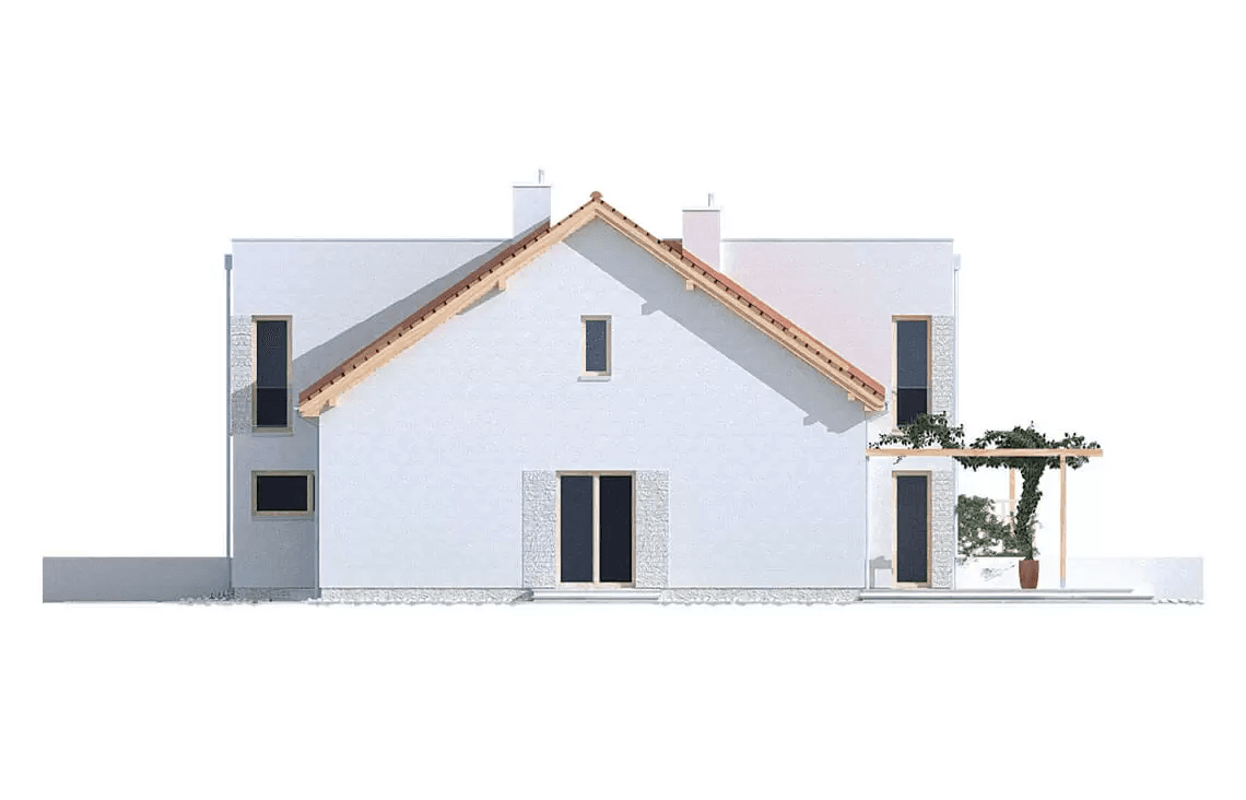 Elewacja boczna projektu domu Adam segment prawy