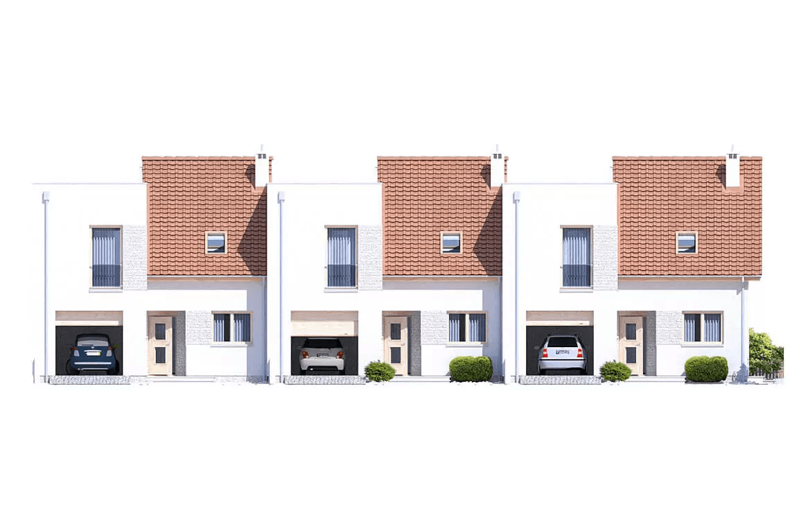 Elewacja frontowa projektu domu Adam segment prawy