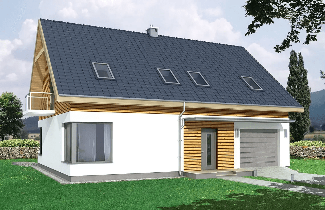 Wizualizacja domu jednorodzinnego Amber A