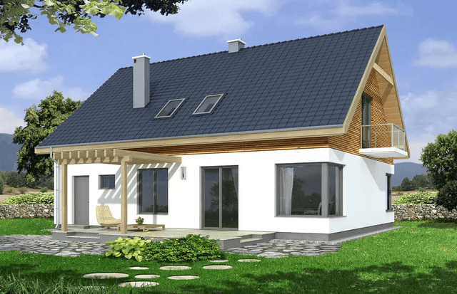 Wizualizacja domu jednorodzinnego Amber A