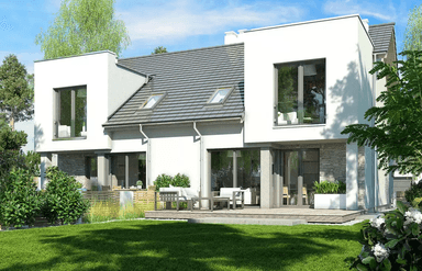 Wizualizacja projektu domu Andrea B dwurodzinny (jednorodzinny dwulokalowy)