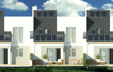 Elewacja tylna projektu domu Andrzej 3 segmenty