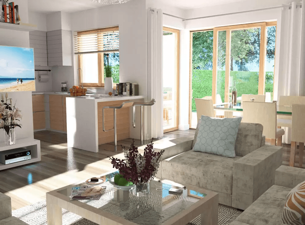 Wizualizacja projektu domu Andrzej 3 segmenty