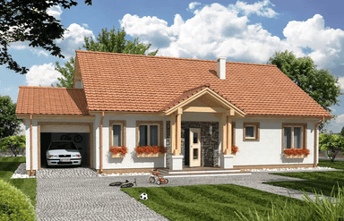 Wizualizacja domu jednorodzinnego Anita A