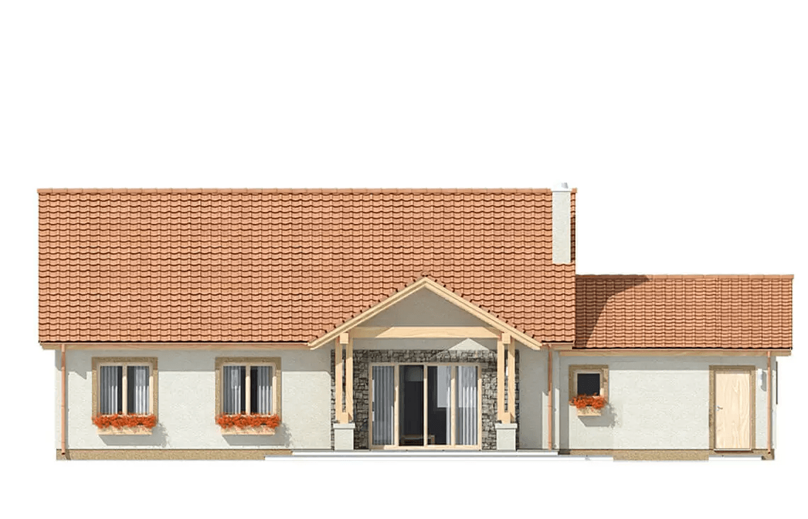 Elewacja ogrodowa domu Anita B