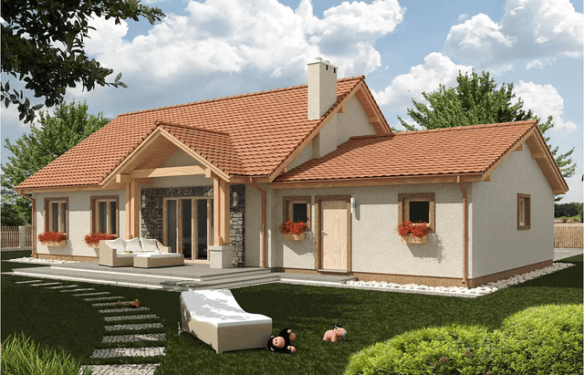 Wizualizacja domu jednorodzinnego Anita B